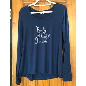 🌈3/$20 Soma Soft Holiday Oversized Loungewear Long Sleeve T-Shirt